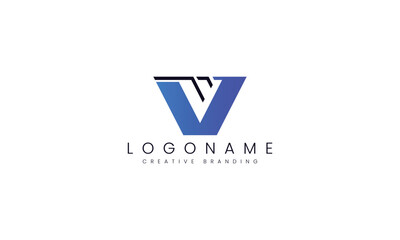 Minimalist V Logo for Branding and Identity.
