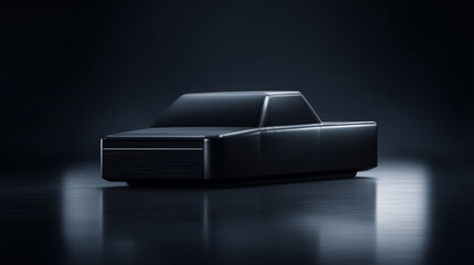 Sleek black vehicle design showcasing modern automotive innovation and aesthetics.