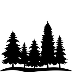 Obraz premium Pine Tree Silhouette
