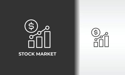 Stock Market Vector, Icon Or Logo Sign Isolated Symbol Illustration