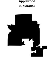 Applewood (Colorado) blank outline map