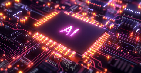 Obraz premium The chip is labeled with 