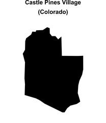 Castle Pines Village (Colorado) blank outline map