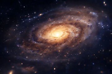 Naklejka premium Night sky with stars and nebula. Elements of this image furnished