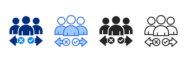 Decision Making  Icon Set Multiple Style Vector Illustration 