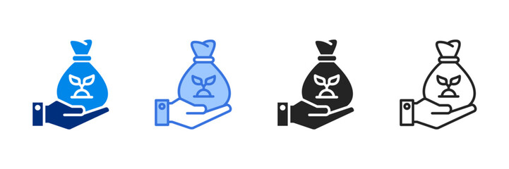 Fertilizer  Icon Set Multiple Style Vector Illustration 