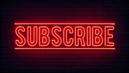 Obraz premium Subscribe Banner.