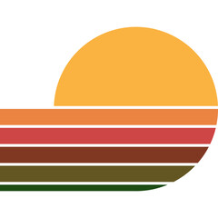 Retro Sunset Stripes