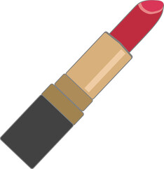 Illustration of a Red Lipstick Tube