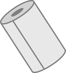 Toilet Paper Roll Illustration on White