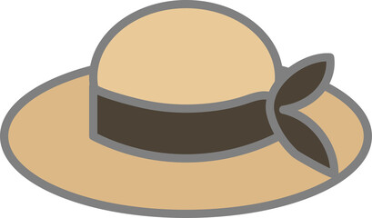 Illustration of a Straw Sun Hat