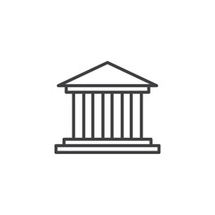 Courthouse vector Icon in trendy flat style isolated on white background