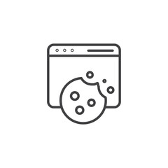 Web Cookies vector Icon in trendy flat style isolated on white background