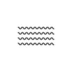 Wave vector Icon in trendy flat style isolated on white background
