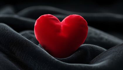 red heart in car seat