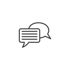 Text chat vector Icon in trendy flat style isolated on white background