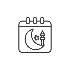 Ramadan Month vector Icon in trendy flat style isolated on white background