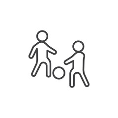 People playing Ball vector Icon in trendy flat style isolated on white background