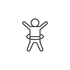 People Hula hop vector Icon in trendy flat style isolated on white background