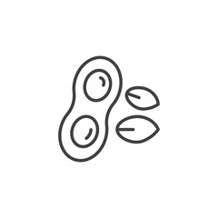 Peanut vector Icon in trendy flat style isolated on white background