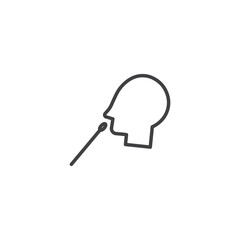 Nasal swab vector Icon in trendy flat style isolated on white background