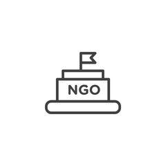NGO vector Icon in trendy flat style isolated on white background