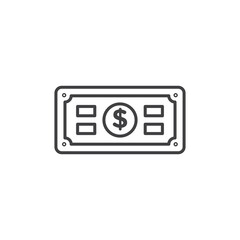 Fototapeta premium Money vector Icon in trendy flat style isolated on white background