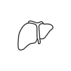 Liver vector Icon in trendy flat style isolated on white background
