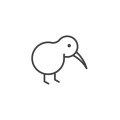 Kiwi bird vector Icon in trendy flat style isolated on white background