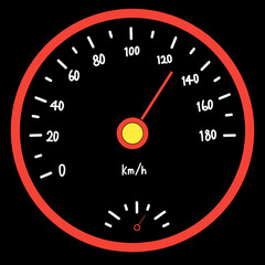 speedometer isolated on black