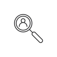 Investigate vector Icon in trendy flat style isolated on white background
