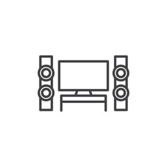 Home cinema vector Icon in trendy flat style isolated on white background