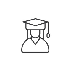 Graduated vector Icon in trendy flat style isolated on white background