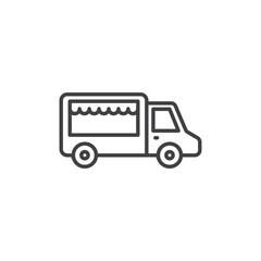 Food truck vector Icon in trendy flat style isolated on white background