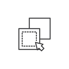 Drag and drop vector Icon in trendy flat style isolated on white background