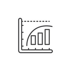Diminishing returns vector Icon in trendy flat style isolated on white background