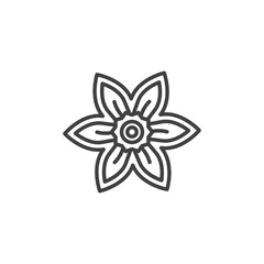 Daffodil vector Icon in trendy flat style isolated on white background