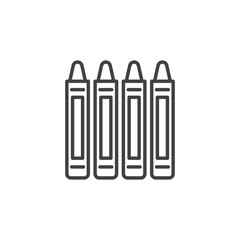 Crayon vector Icon in trendy flat style isolated on white background