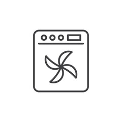 Convection turbofan stove vector Icon in trendy flat style isolated on white background