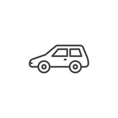 Compact car vector Icon in trendy flat style isolated on white background