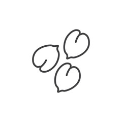 Chickpeas hummus vector Icon in trendy flat style isolated on white background