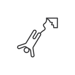 Bungee jumping vector Icon in trendy flat style isolated on white background