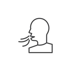 Breath vector Icon in trendy flat style isolated on white background