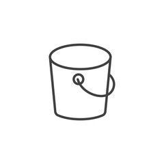 Bucket vector Icon in trendy flat style isolated on white background