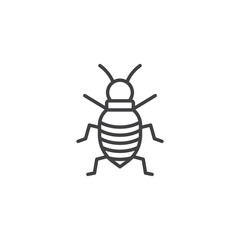 Bedbug vector Icon in trendy flat style isolated on white background