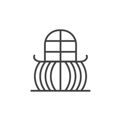 Balcony vector Icon in trendy flat style isolated on white background