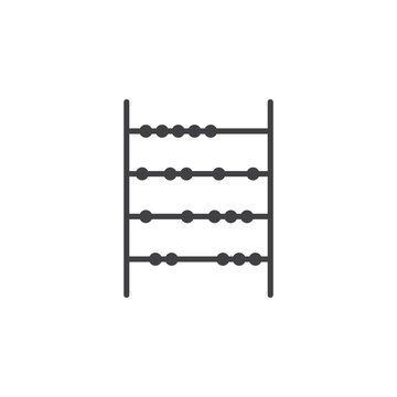 Abacus vector Icon in trendy flat style isolated on white background