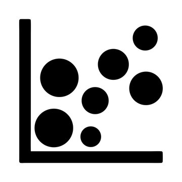 bubble chart statistics icon
