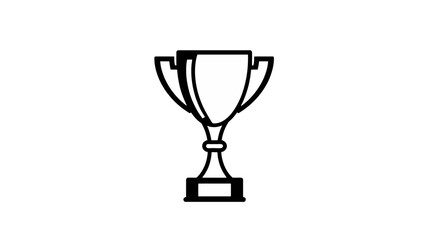 Simple Elegant Black Trophy Cup Award Winning Achievement Success Icon Graphic Design Element Prize Competition Victory Celebration Tournament Championship Business Award Prize Winning Success        