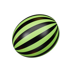 watermelon isolated on white background, 3D icon, 3D render